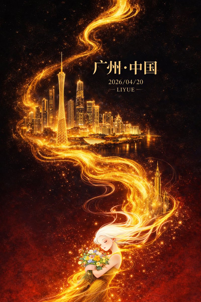 鎏金广州塔的东方奇幻海报